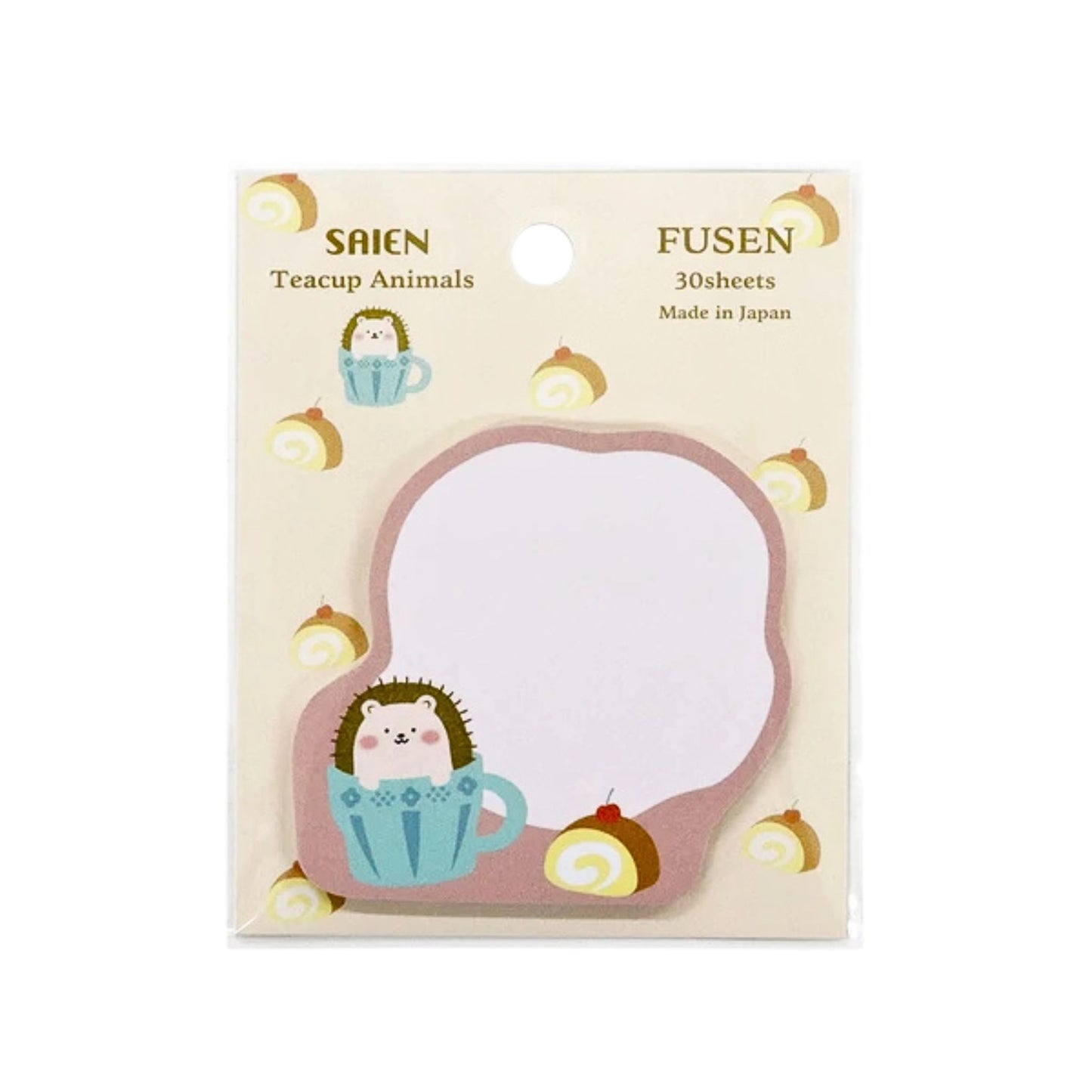SAIEN - Sticky Notes - Teacup Animals - Hedgehog