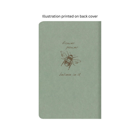 Clairefontaine - Flying Spirit Lined Cahier Notebook: Eucalyptus Green - Bee