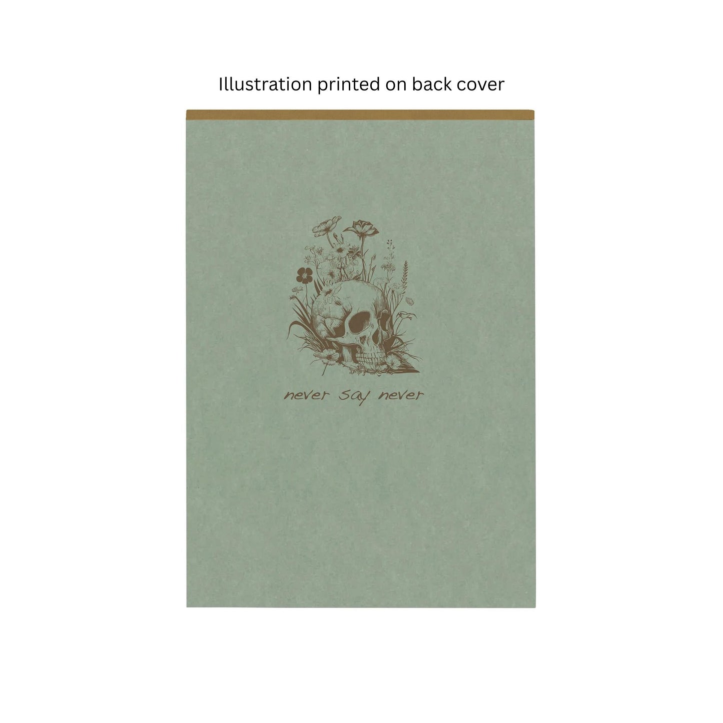 Clairefontaine - Flying Spirit Lined A5 Notepad : Eucalyptus Green - Skull