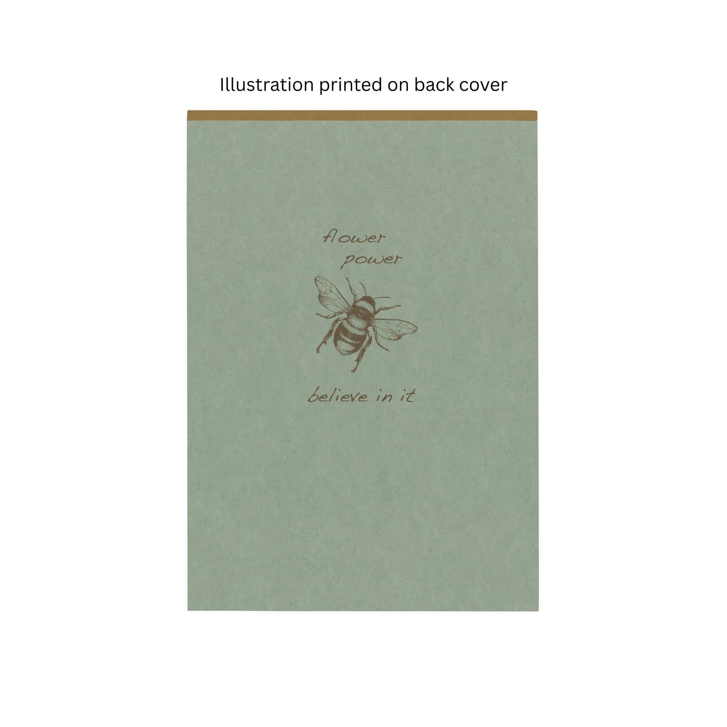 Clairefontaine - Flying Spirit Lined A5 Notepad : Eucalyptus Green - Bee