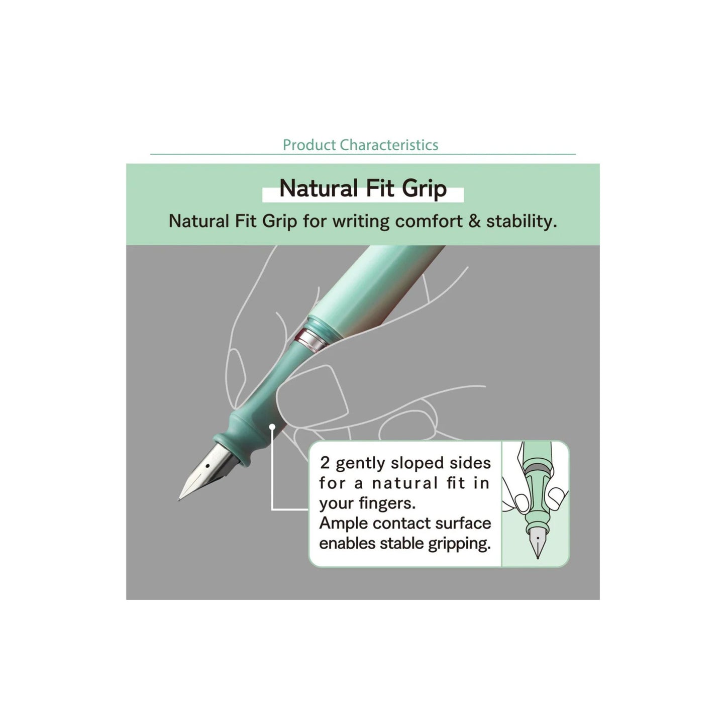Sailor - TUZU Adjust Fountain Pen Glassy Crystal White - Nib Sizes: Fine, Medium, Broad
