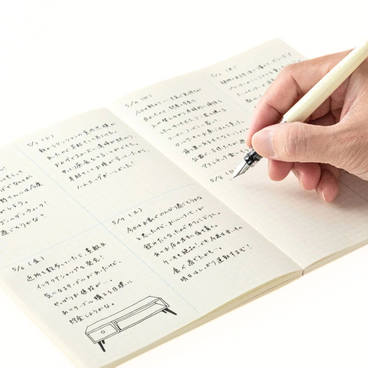 MIDORI - Notebook Journal - Grid Block - A5