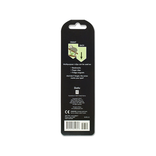 Peter Pauper Press - Sloths i-Clips Magnetic Page Markers