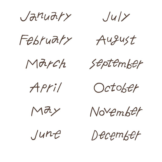 MIDORI - Rotating Stamp - Brown - Months