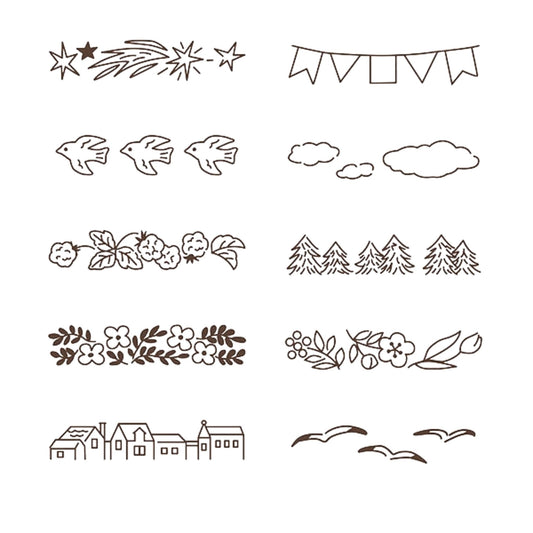 MIDORI - Rotating Stamp - Brown - Landscape