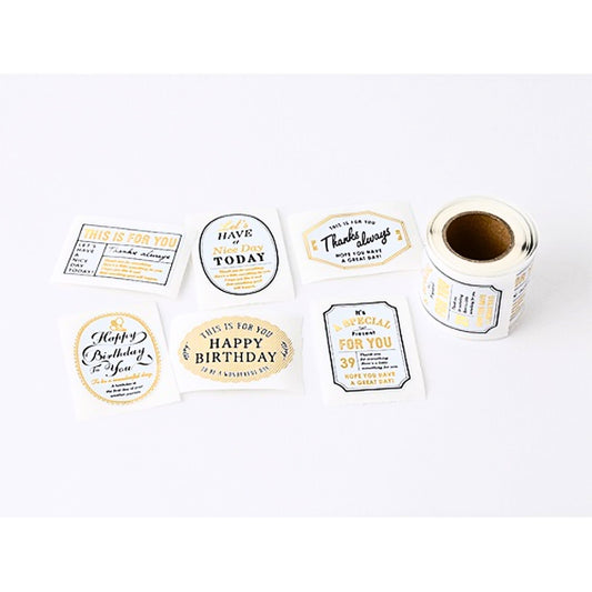 MIDORI - Roll Sticker Labels: Metallic
