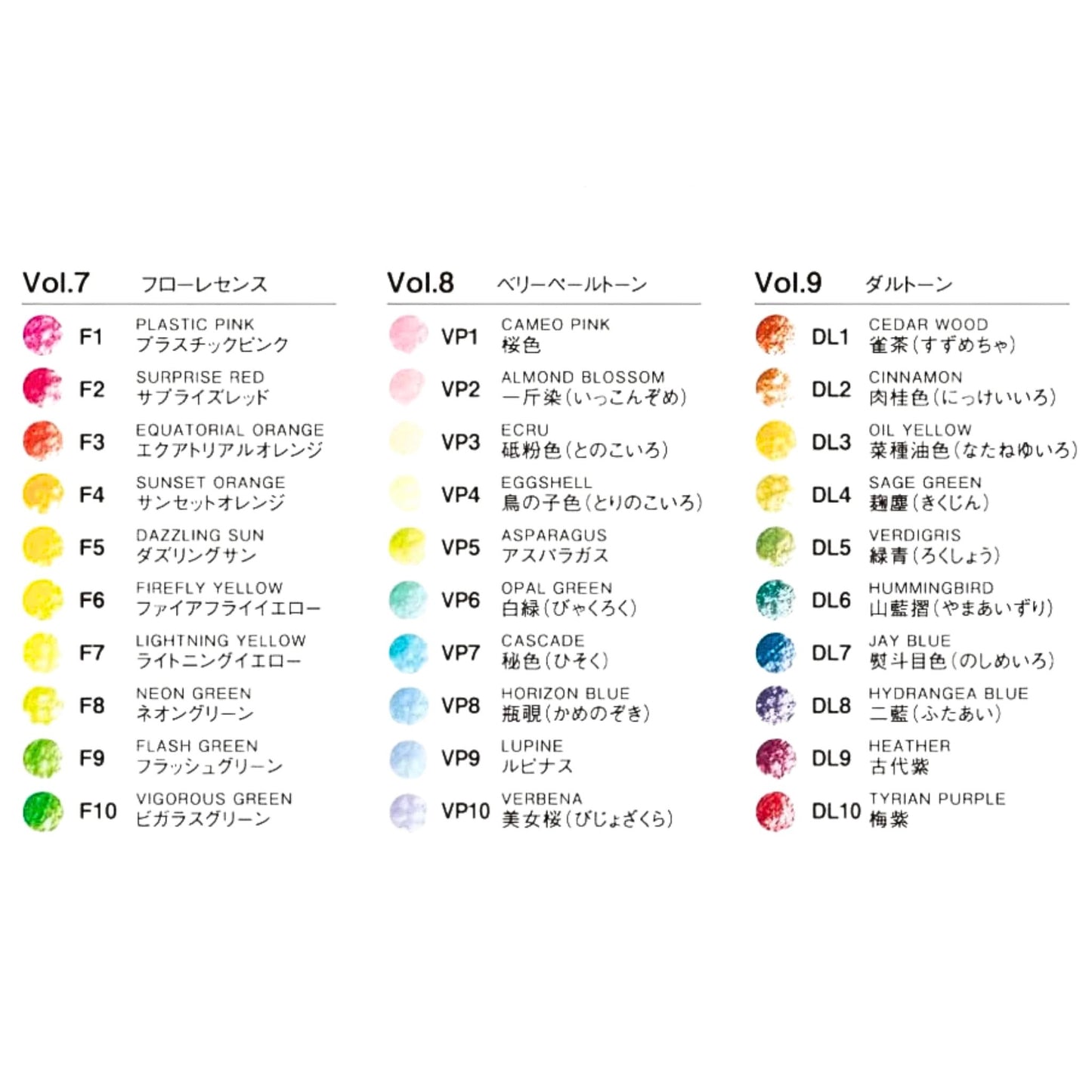 Tombow - IROJITEN - Colour Dictionary - Set 3