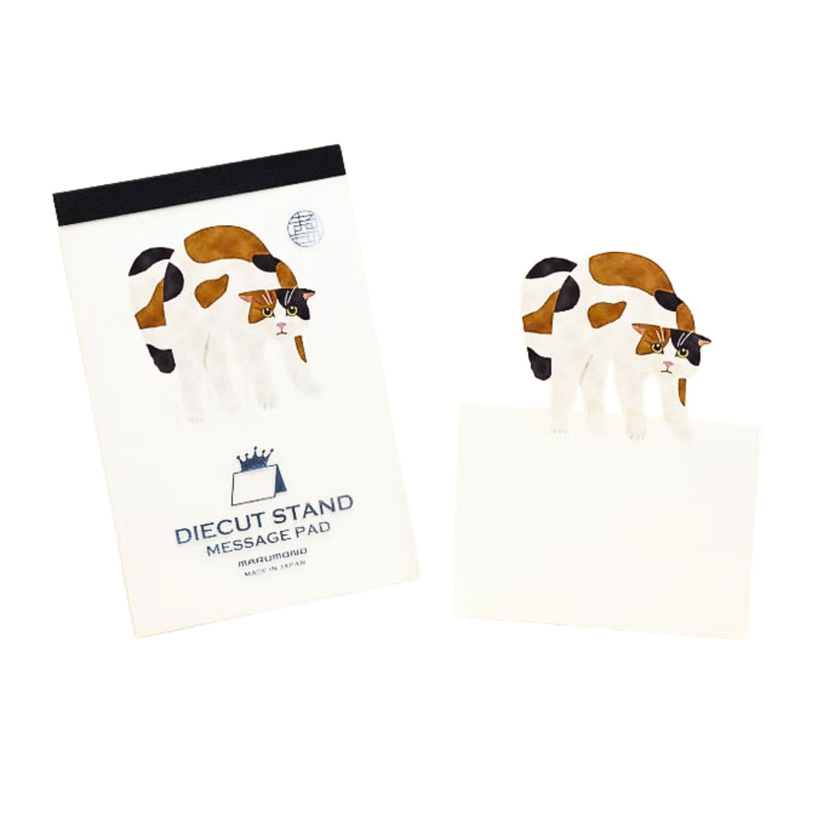 MARUMONO - Diecut Stand - Message Pad - Calico Cat
