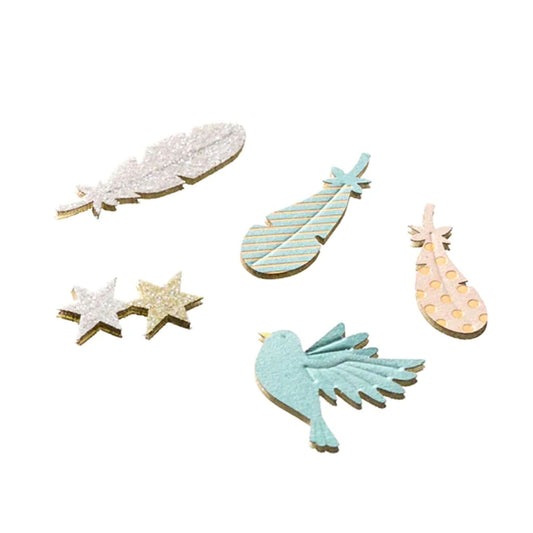 MIDORI - Paper Craft Museum 3D Motif Stickers: Feather