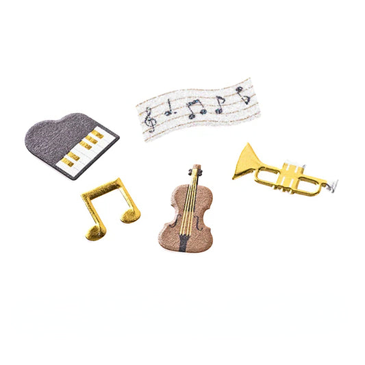 MIDORI - Paper Craft Museum 3D Motif Stickers: Music