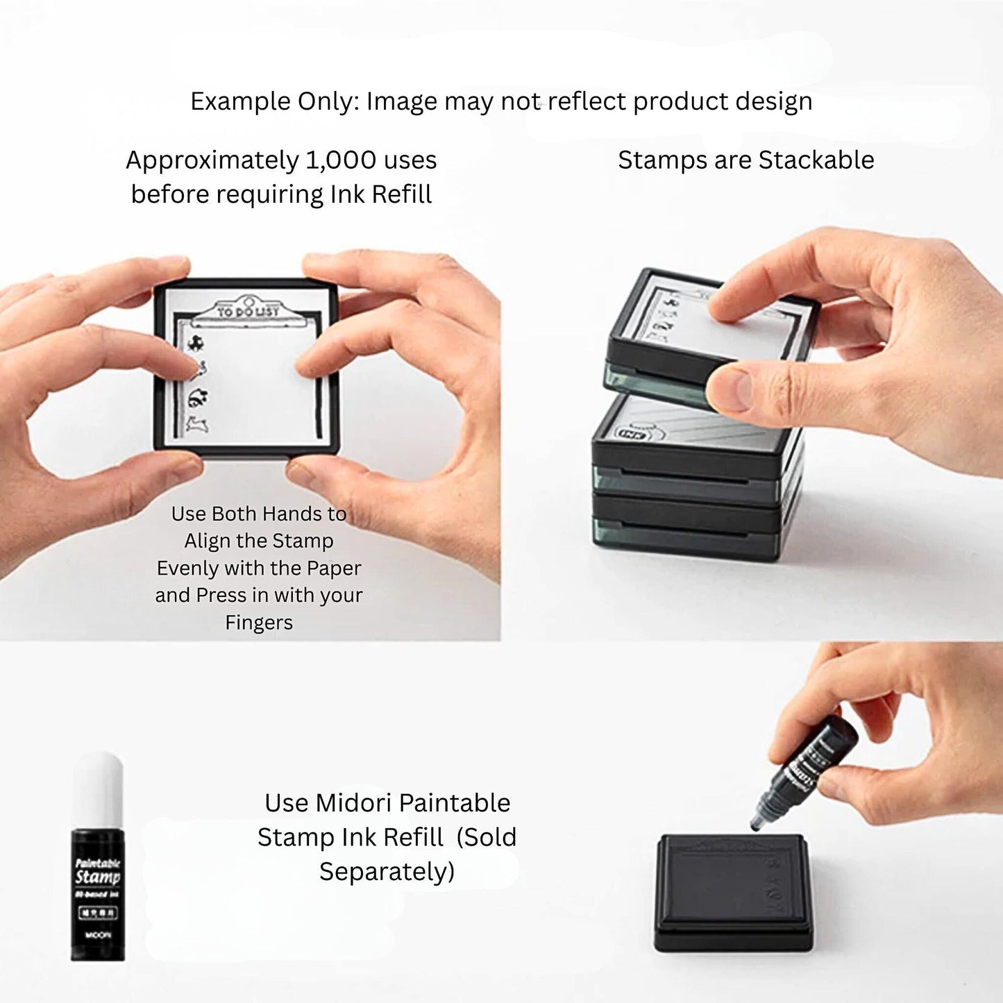 MIDORI - Self-Inking, Paintable Stamp: Goat