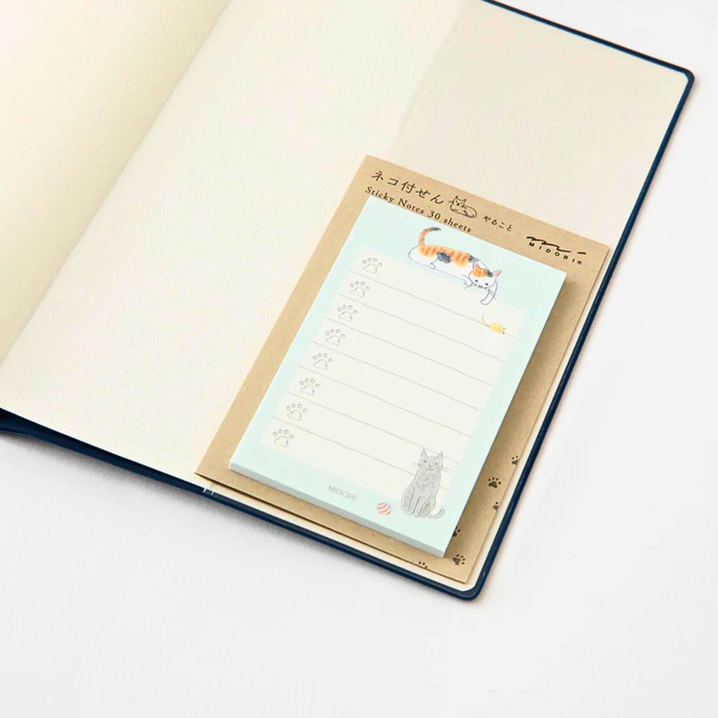 MIDORI - Sticky Notes: To-Do List Cat (Blue)
