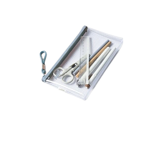 Kept - Clear Pen Case - Blue