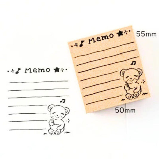 Sanby - Rubber Stamp - Memo - Bear