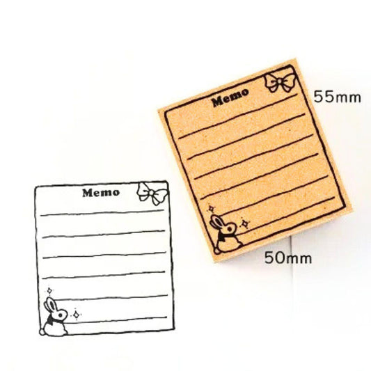 Sanby - Rubber Stamp - Memo - Rabbit