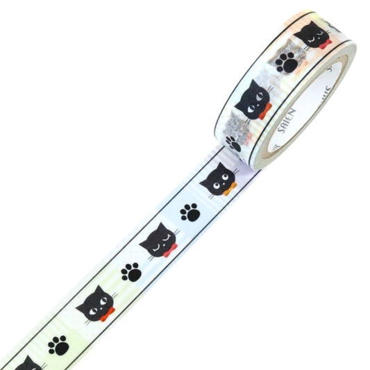 SAIEN - Washi Tape - Black Cat