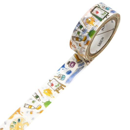 SAIEN - Washi Tape - Silver Foil - Drawing Tools