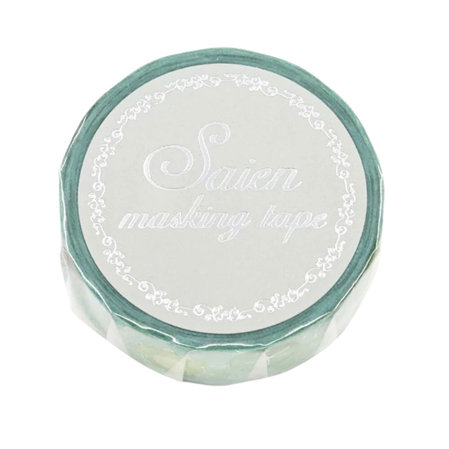 SAIEN - Washi Tape - Silver Foil - Floating Frog