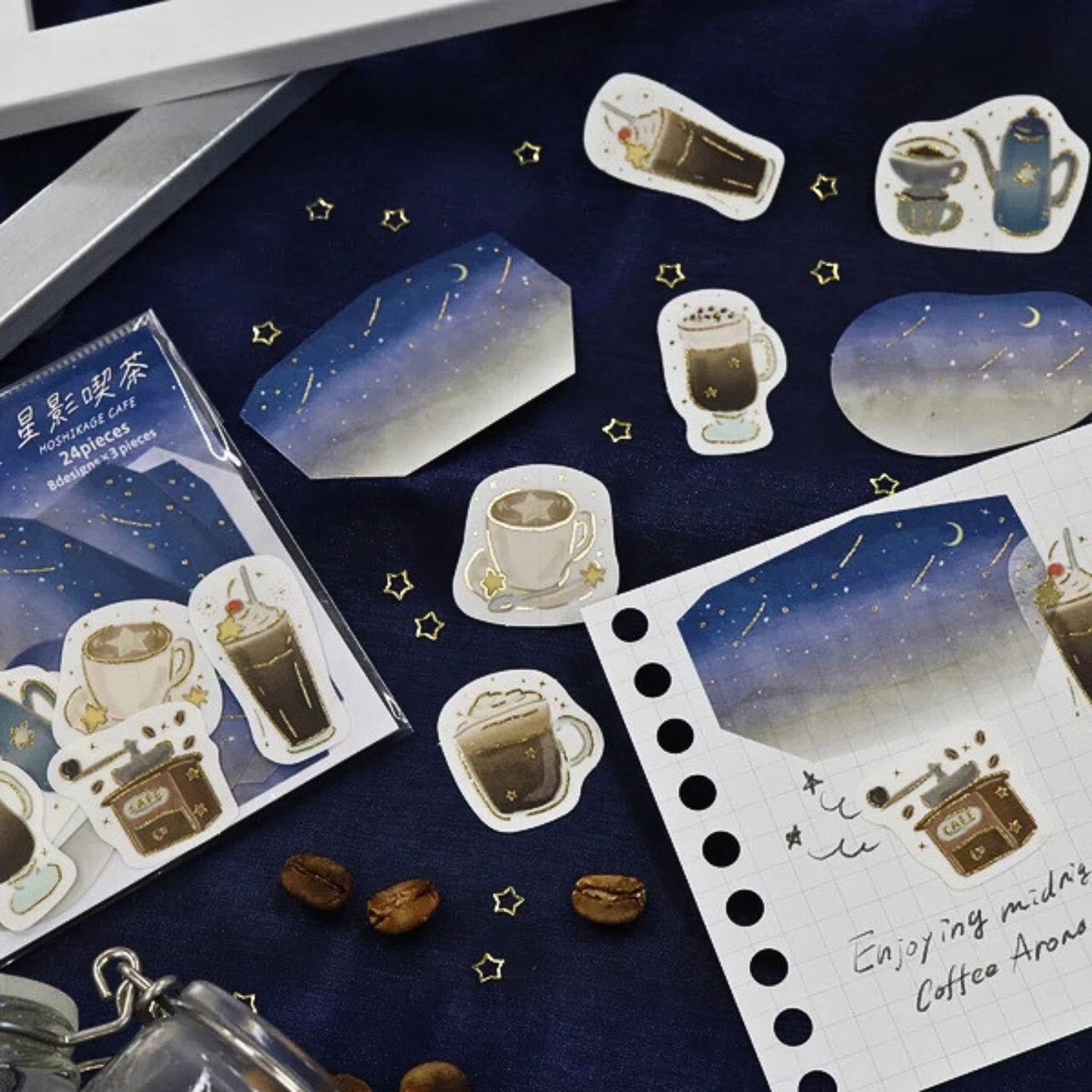 SAIEN - Flake Stickers - Starlight Café - Midnight Coffee