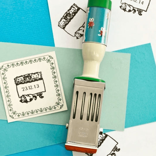 Sanby - Yumi Kitagishi - Rotating Date Stamp - Goodnight Cat