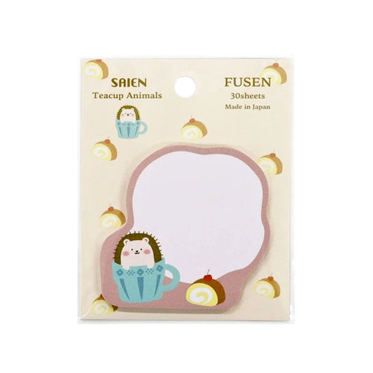 SAIEN - Sticky Notes - Teacup Animals - Hedgehog