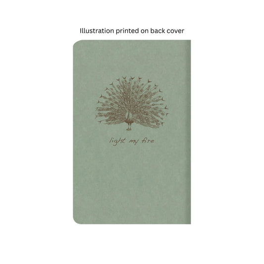 Clairefontaine - Flying Spirit Lined Cahier Notebook: Eucalyptus Green - Bird
