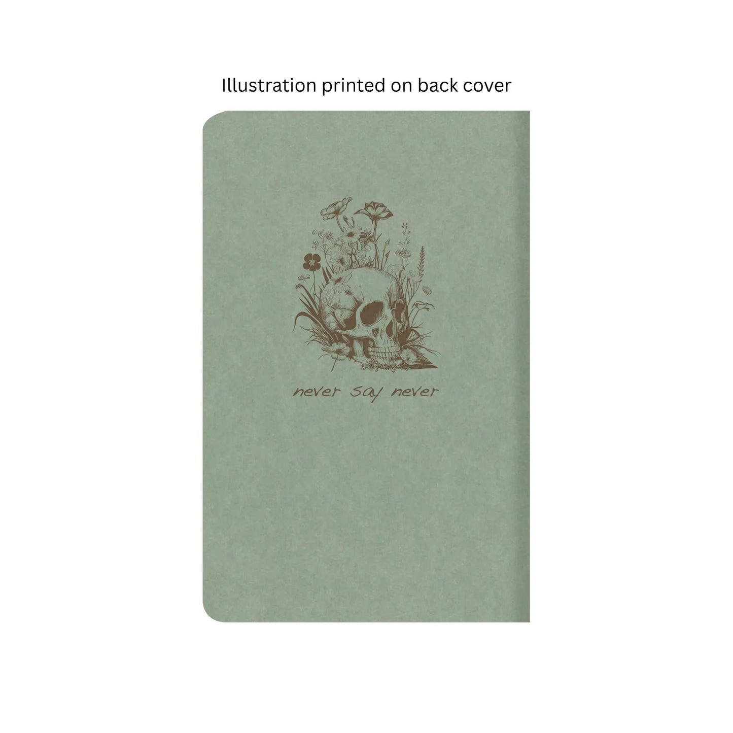 Clairefontaine - Flying Spirit Lined Cahier Notebook: Eucalyptus Green - Skull