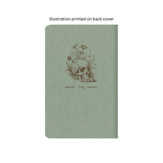 Clairefontaine - Flying Spirit Lined Cahier Notebook: Eucalyptus Green - Skull