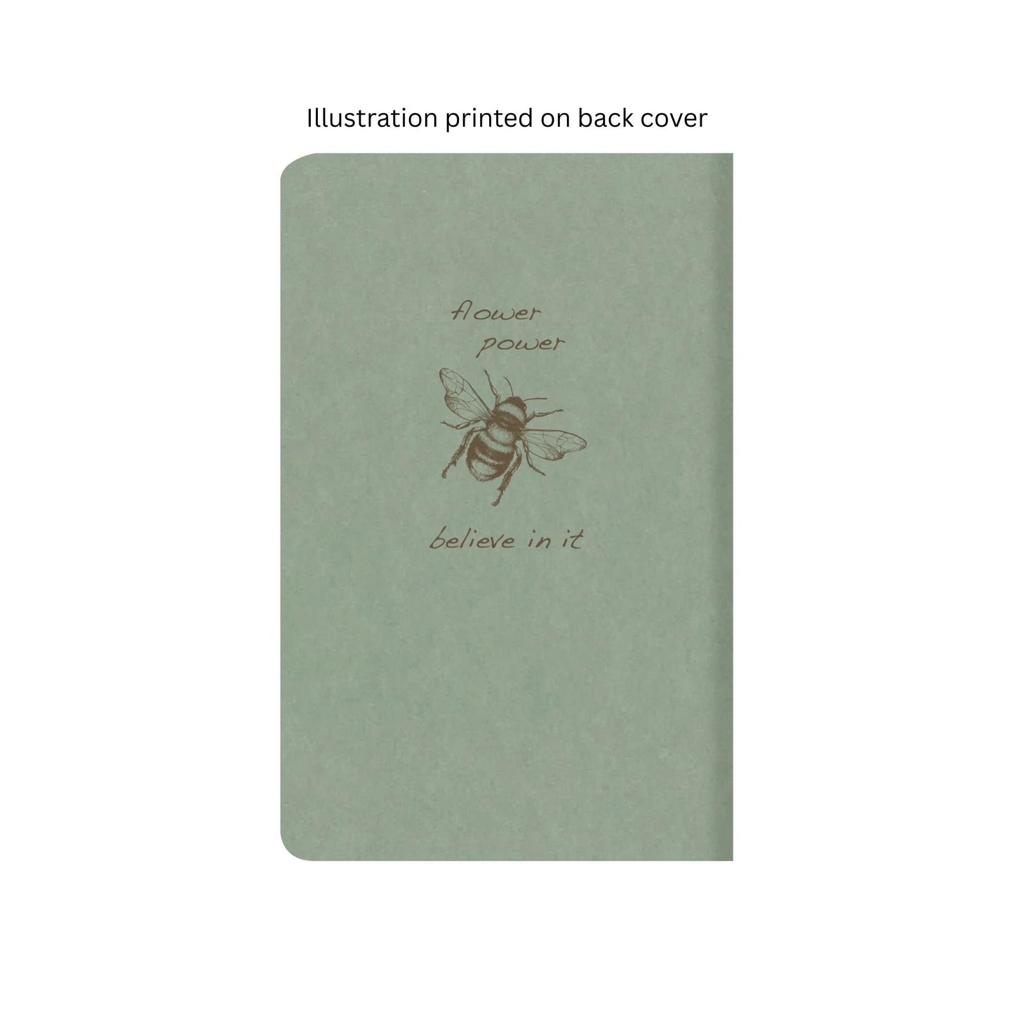 Clairefontaine - Flying Spirit Lined Cahier Notebook: Eucalyptus Green - Bee