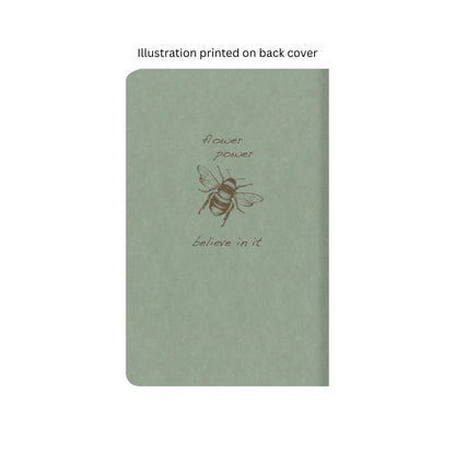 Clairefontaine - Flying Spirit Lined Cahier Notebook: Eucalyptus Green - Bee