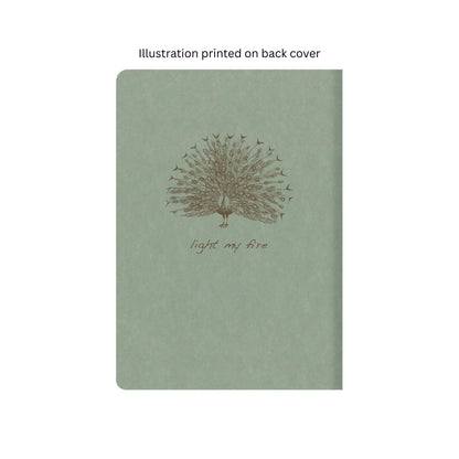 Clairefontaine - Flying Spirit Lined A5 Cahier Notebook: Eucalyptus Green - Bird