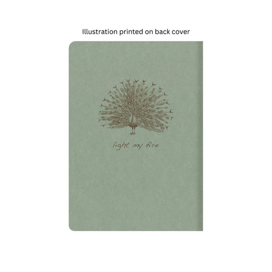 Clairefontaine - Flying Spirit Lined A5 Cahier Notebook: Eucalyptus Green - Bird