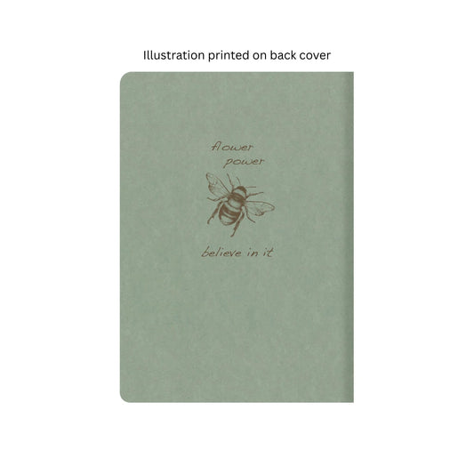 Clairefontaine - Flying Spirit Lined A5 Cahier Notebook: Eucalyptus Green - Bee