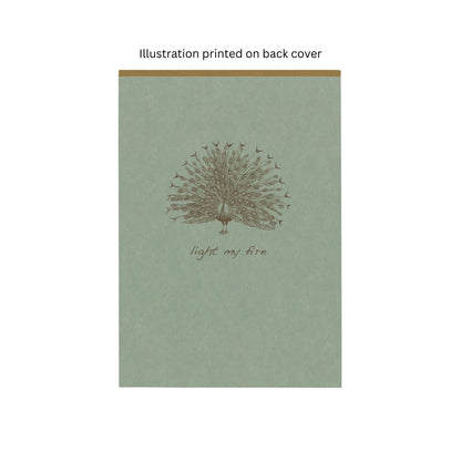 Clairefontaine - Flying Spirit Lined A5 Notepad : Eucalyptus Green - Bird
