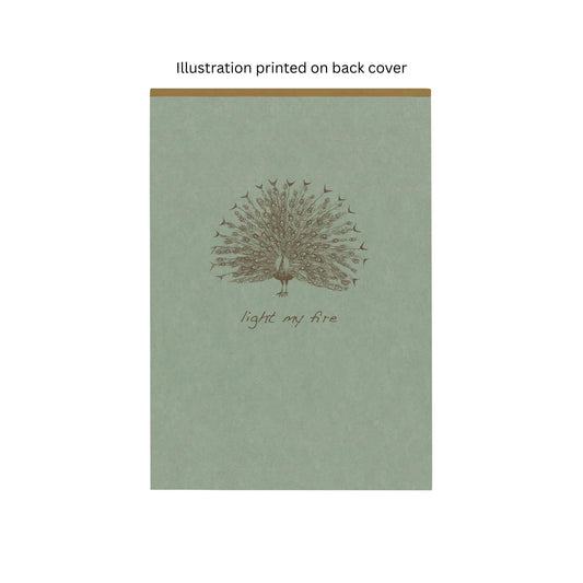 Clairefontaine - Flying Spirit Lined A5 Notepad : Eucalyptus Green - Bird