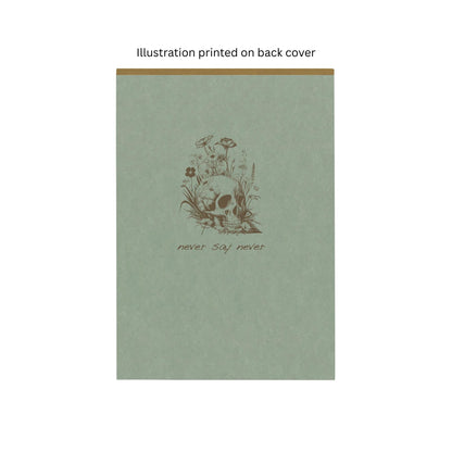 Clairefontaine - Flying Spirit Lined A5 Notepad : Eucalyptus Green - Skull