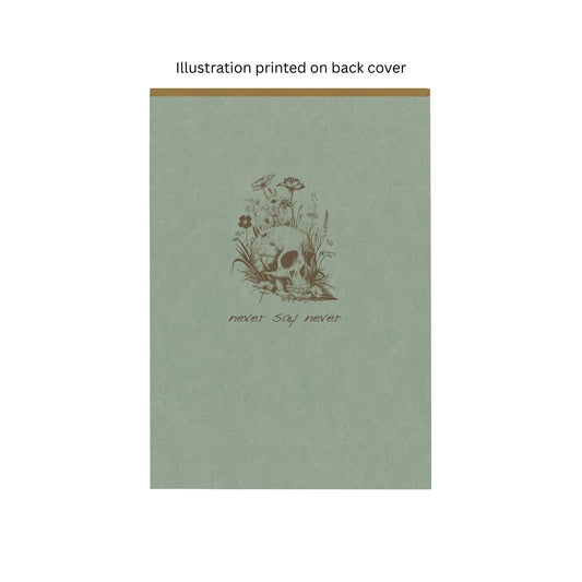 Clairefontaine - Flying Spirit Lined A5 Notepad : Eucalyptus Green - Skull
