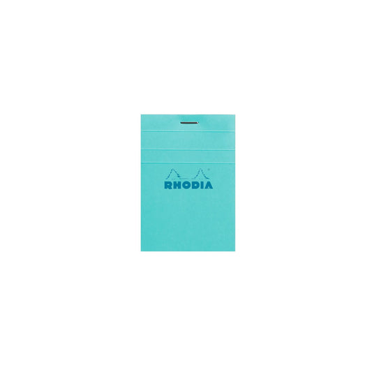 Rhodia - No. 11 Top Stapled Notepad A7 Grid/Graph - Azure Blue