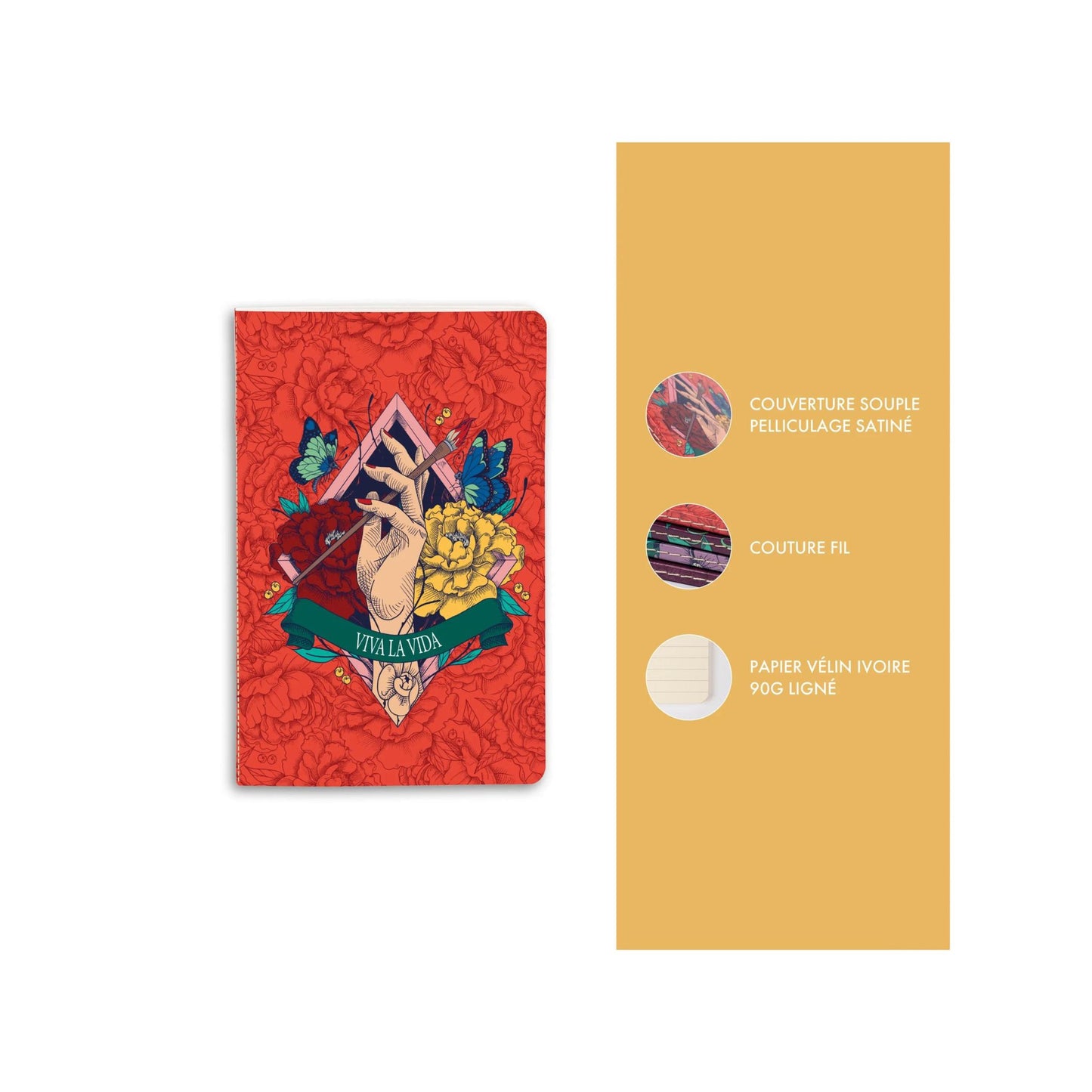 Clairefontaine - Frida Kahlo Lined Pocket Notebook
