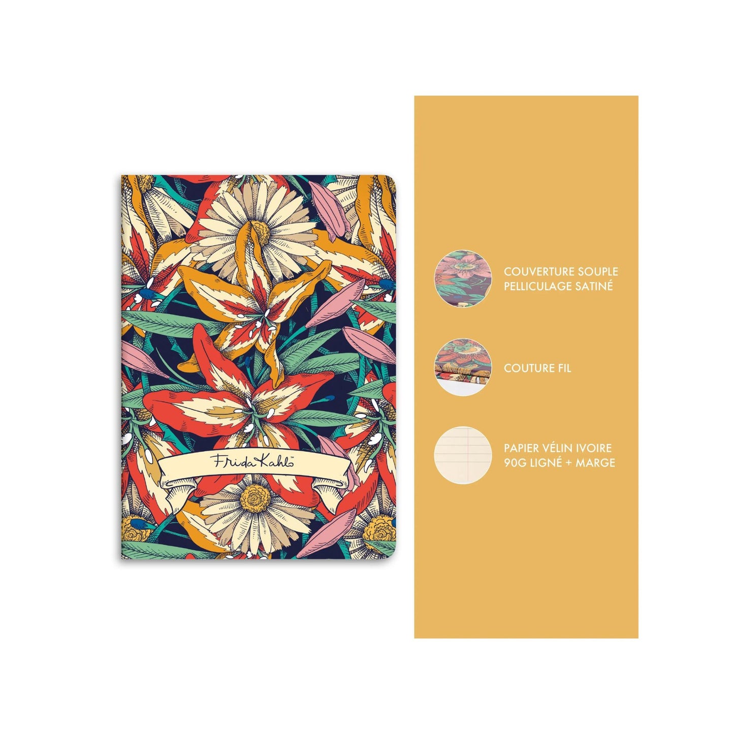 Clairefontaine - Frida Kahlo A4 Lined Notebook