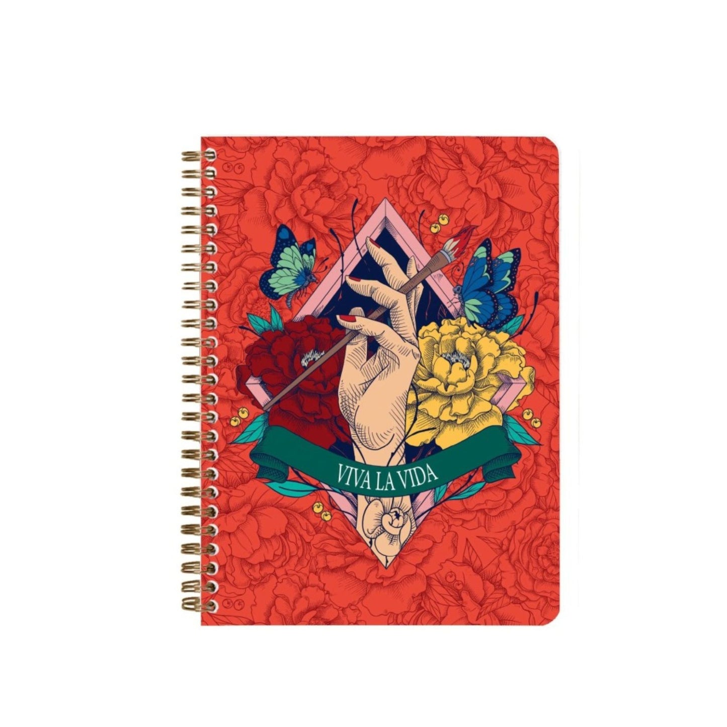 Clairefontaine - Frida Kahlo Wire-Bound A5 Lined Notebook