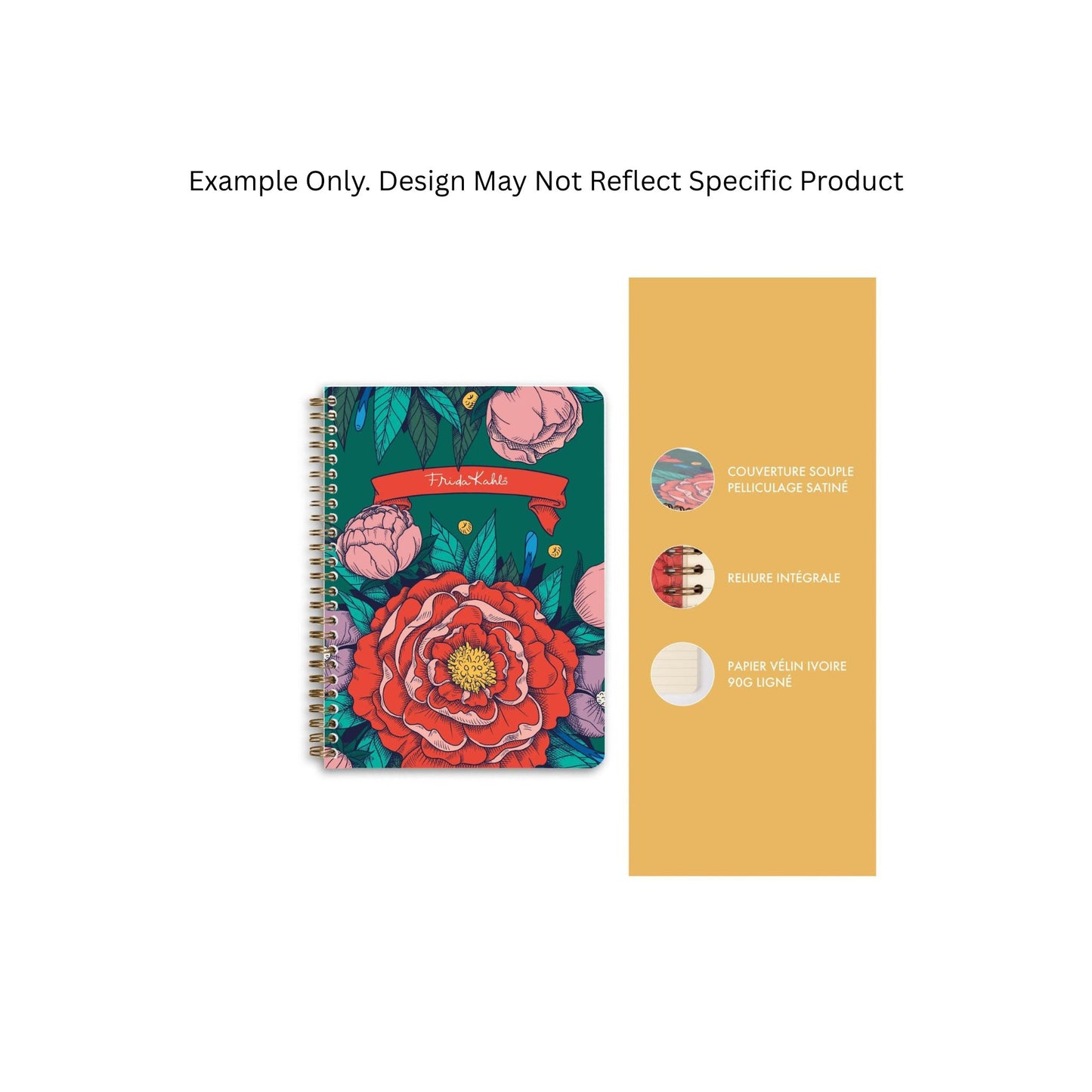 Clairefontaine - Frida Kahlo Wire-Bound A5 Lined Notebook