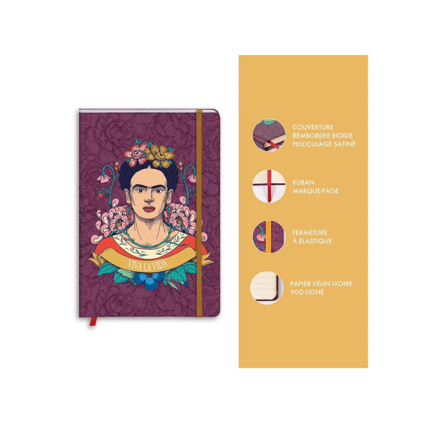 Clairefontaine - Frida Kahlo A5 Lined Hardcover Notebook