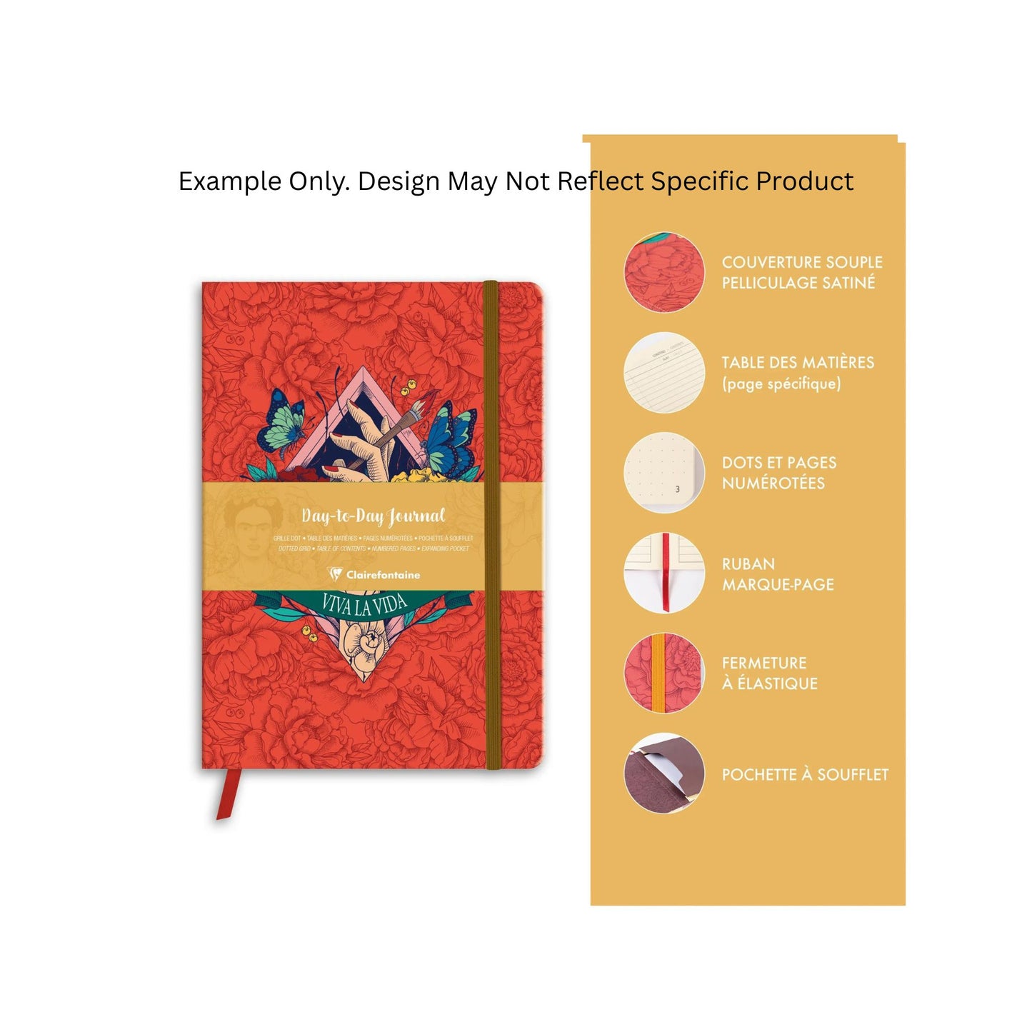 Clairefontaine - Frida Kahlo Day-to-Day B5 Dot-Grid Journal