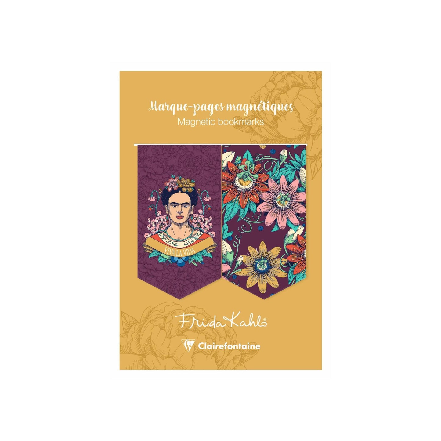 Clairefontaine - Frida Kahlo Set of 2 Magnetic Bookmarks
