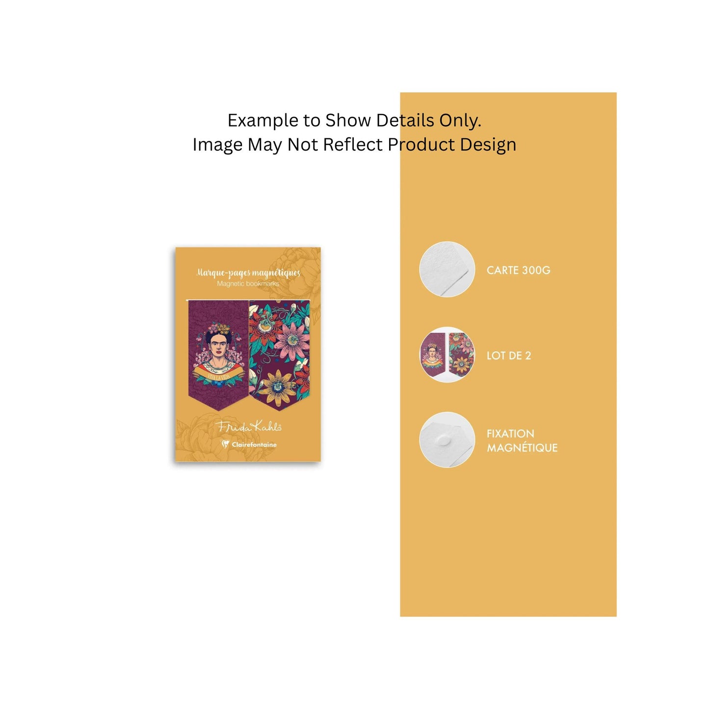 Clairefontaine - Frida Kahlo Set of 2 Magnetic Bookmarks