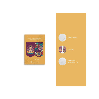 Clairefontaine - Frida Kahlo Set of 2 Magnetic Bookmarks