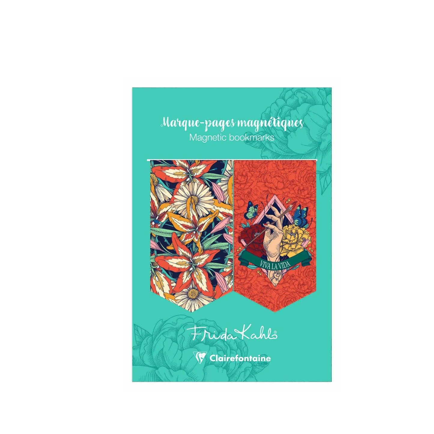 Clairefontaine - Frida Kahlo Set of 2 Magnetic Bookmarks