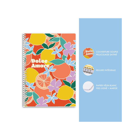 Clairefontaine - Dolce Amore Wire-Bound A4 Lined Notebook