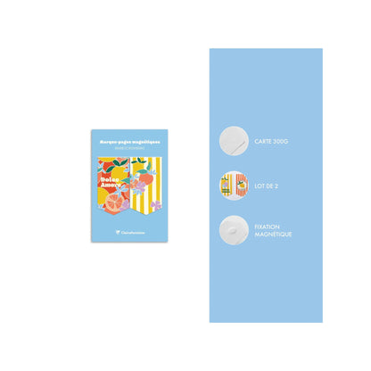 Clairefontaine - Dolce Amore Set of 2 Magnetic Bookmarks